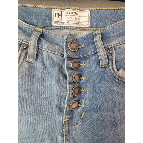 Free People Reagan Skinny Jeans Size 25 Button Front – EUC - Picture 4 of 9